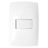 Conjunto Interruptor Simples Horizontal 4x2 - HOME BRANCA